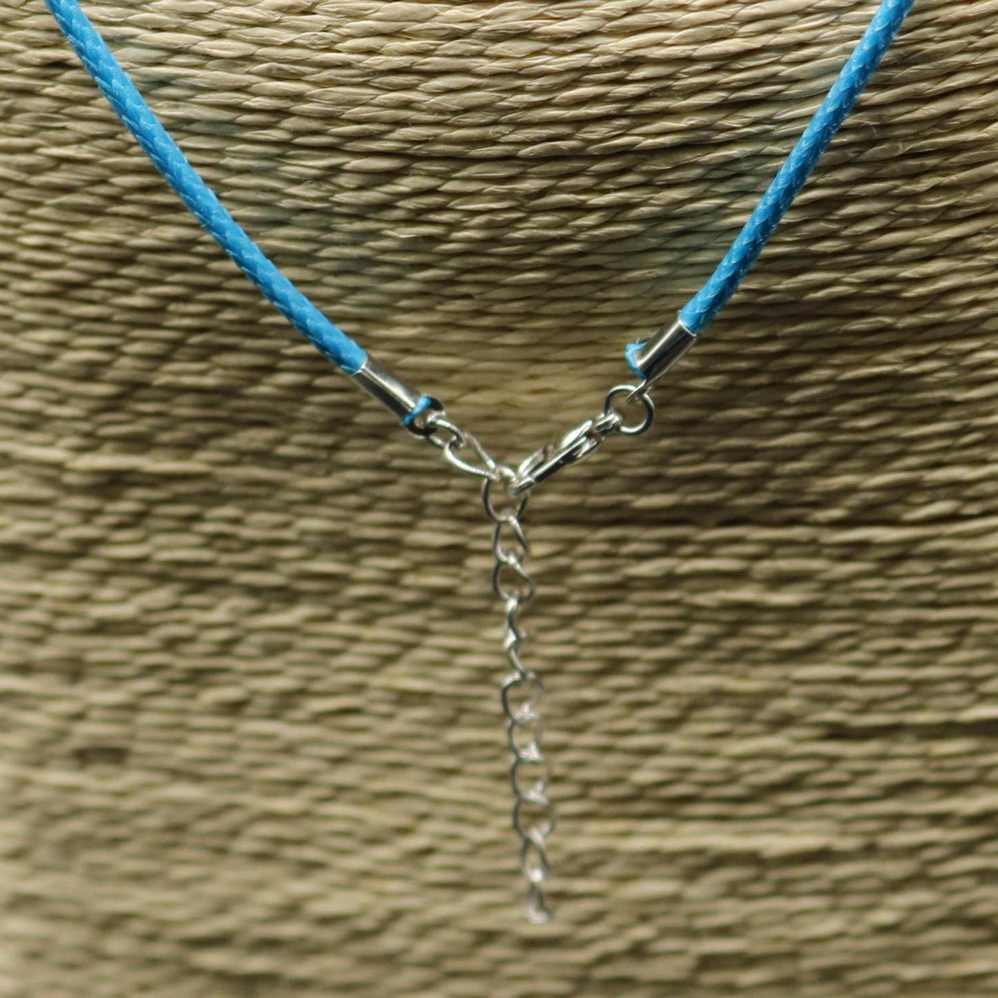 1/5/10/25/50/100pcs 1.5mm/2.0mm 18-20 inch adjustable compressed cotton quality necklace cord - Light Blue