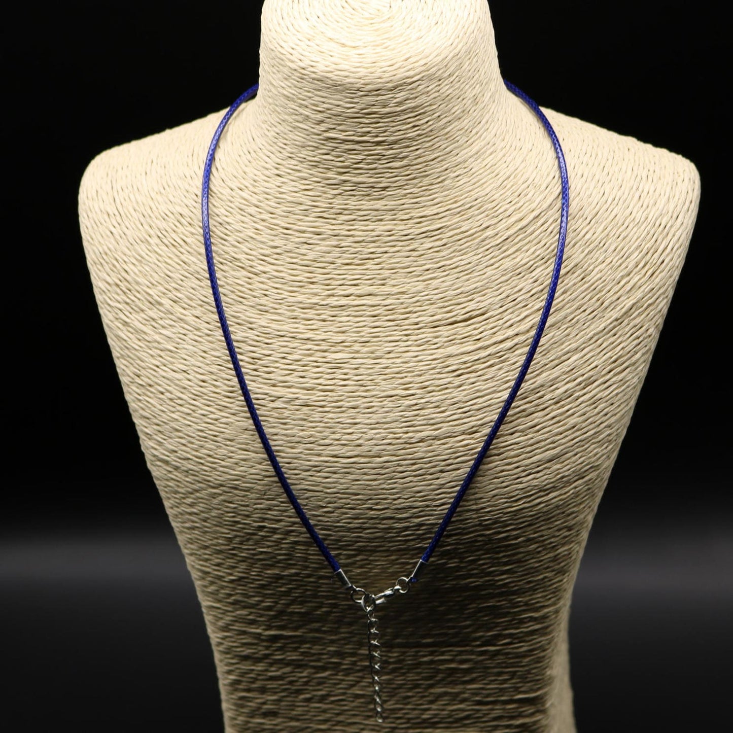 NEW 100 pcs 2.0mm 18-20 inch Adjustable compressed cotton quality necklace cord - Dark Blue
