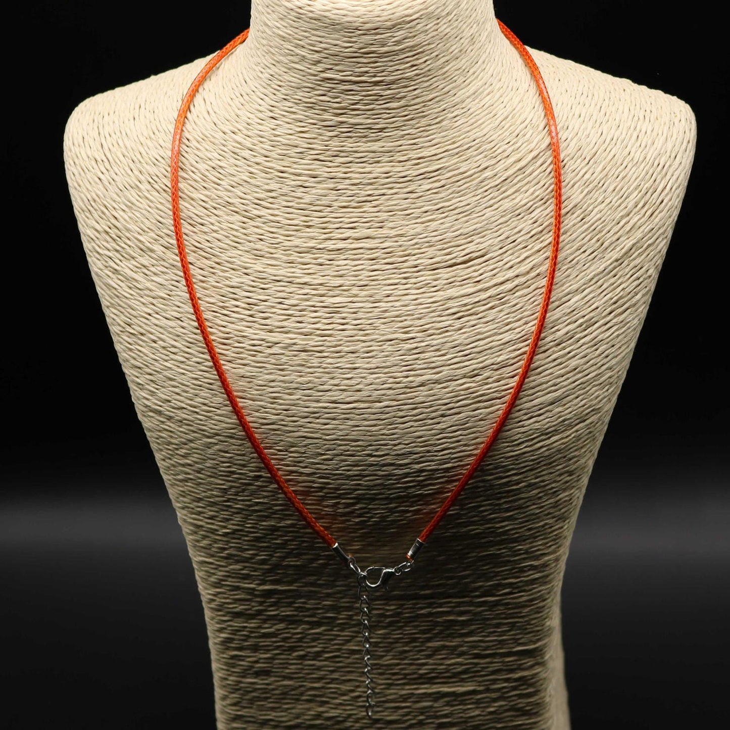 NEW 10pcs 2.0mm 18-20 inch Adjustable compressed cotton quality necklace cord - Orange