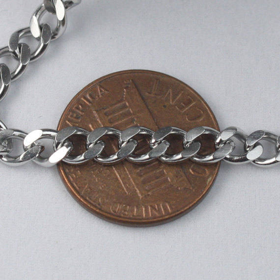 5 ft of Surgical Stainless Steel Miami Cuban Curb Sturdy BIG Curb chain - 4.5mm width 16G Wire - ST45MCU