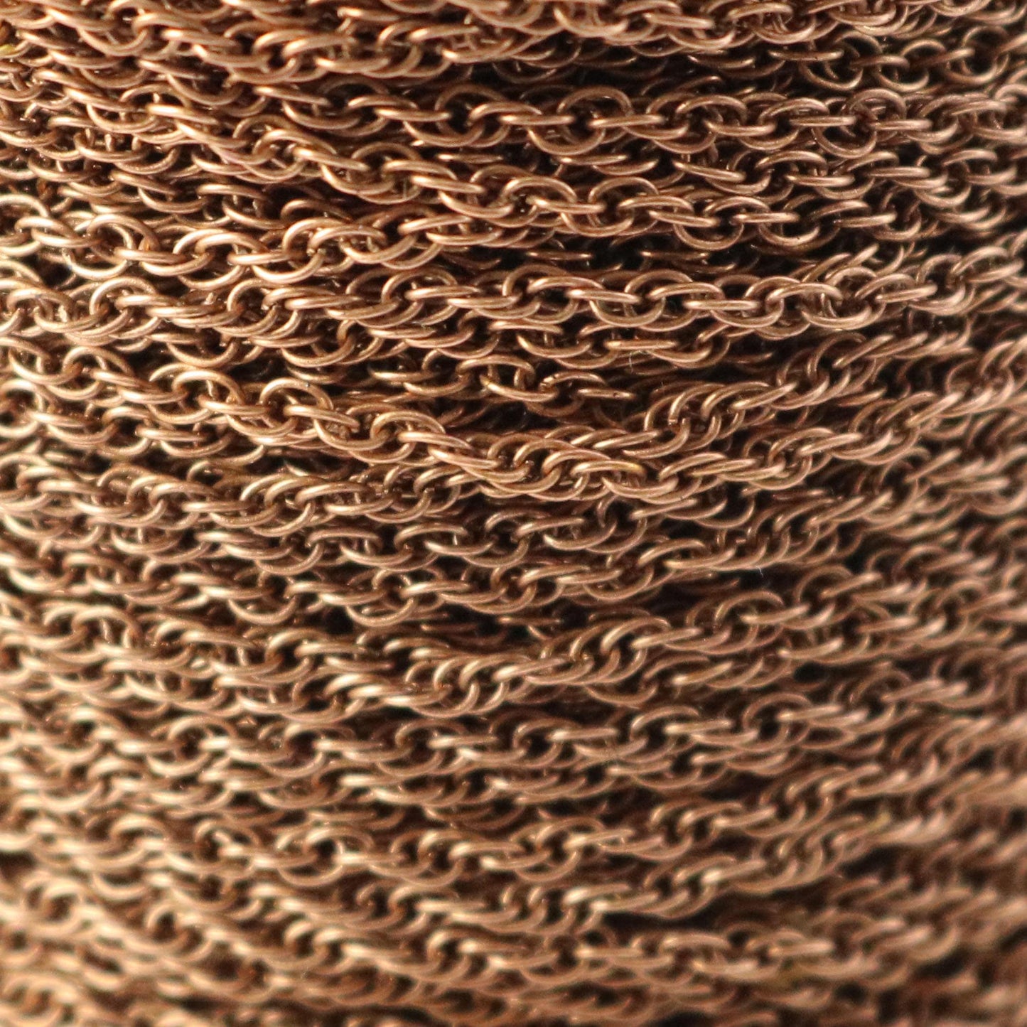 NEWnew 100 feet spool of Antique Copper Plated SOLDERED ROPE Twisted Curb Chain - 2.0mm width Solder link -w Free Matching Jumpring(100 pcs)