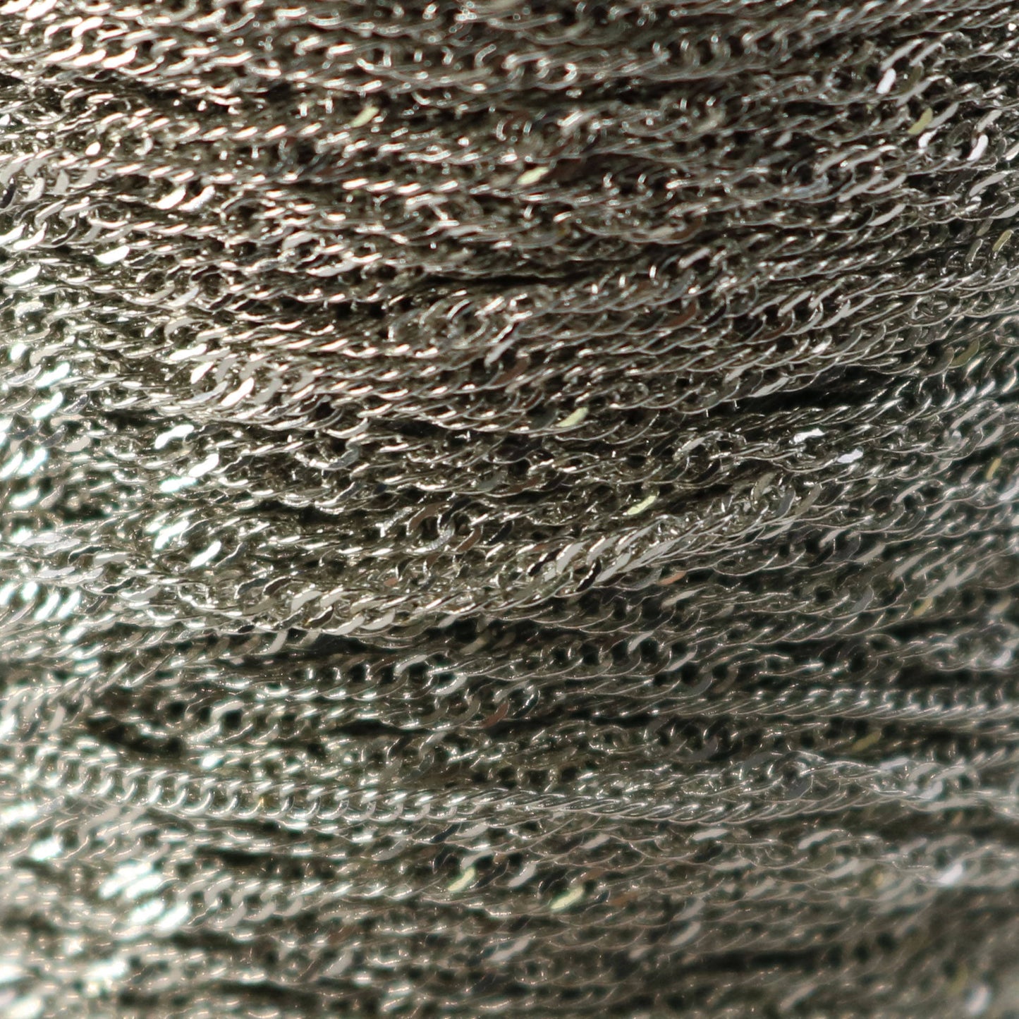 100 feet spool of Rhodium Plated SOLDERED TWIST Twisted Rope Curb Chain - 1.8mm width Solder link - with Free Jumpring (100 pcs)