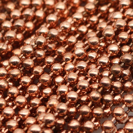 32 ft spool of Bright Copper plated BIG ball chain - 3.2mm Ball Size - 32BALL