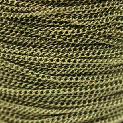 300 ft Antique Brass Bronze Solder LARGE Link Curb Chain VINTAGE Style  - 1.6mmx2.0mm SOLDERED Link - 1.6L