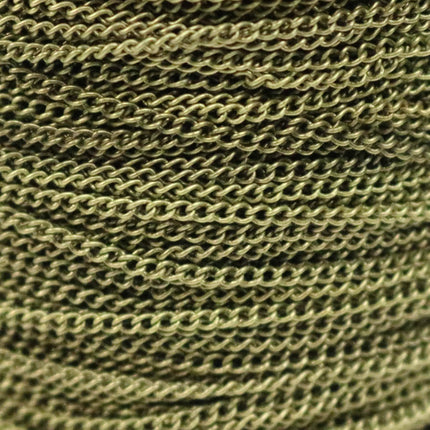 NEWnew 32 ft Antique Brass Bronze Solder LARGE Link Curb Chain VINTAGE Style  - 1.6mmx2.0mm SOLDERED Link - 1.6L