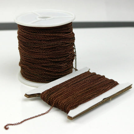 NEWnew 32 ft Antique Copper Solder LARGE Link Curb Chain VINTAGE Style  - 1.6mmx2.0mm SOLDERED Link - 1.6L