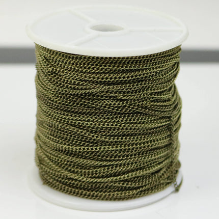 NEWnew 10 ft Antique Brass Bronze Solder LARGE Link Curb Chain VINTAGE Style  - 1.6mmx2.0mm SOLDERED Link - 1.6L