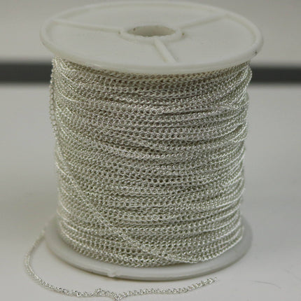 NEWnew 10 ft Sterling Silver Plated Solder LARGE Link Curb Chain  - 1.6mmx2.0mm SOLDERED Link - 1.6L