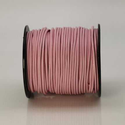 5 feet Pink Leather Cord - 2mm Genuine Leather Round Cord (06)