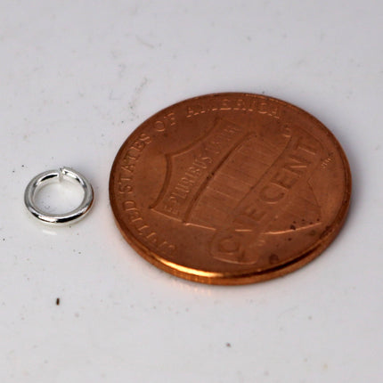 200 pcs of 5mm Jump Rings, Sterling Silver Plated Jump Rings Open 5mmx1.0mm 18 Gauge 18G  Link Connector Open Jump O Ring - 10x5mm