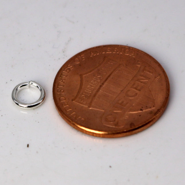 200 pcs of 5mm Jump Rings, Sterling Silver Plated Jump Rings Open 5mmx1.0mm 18 Gauge 18G  Link Connector Open Jump O Ring - 10x5mm