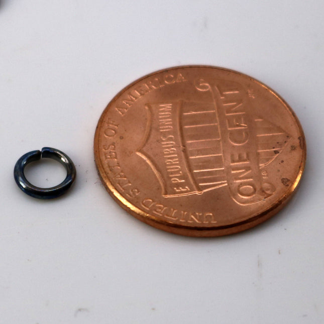 200 pcs of 5mm Jump Rings, Gunmetal Jump Rings Open 5mmx1.0mm 18 Gauge 18G  Link Connector Open Jump O Ring -  10x5mm