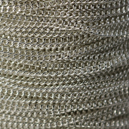 32 feet spool of Sterling Silver Plated SOLDERED FACET Curb Chain - 2.3mm Solder link - with Free Matching Jumpring (50pcs) - 2.3F