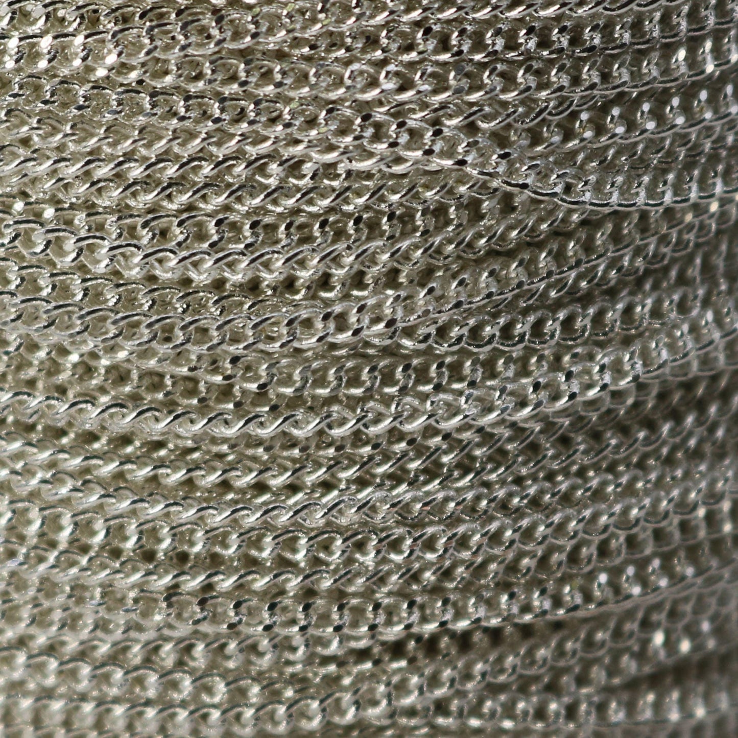 32 feet spool of Sterling Silver Plated SOLDERED FACET Curb Chain - 2.3mm Solder link - with Free Matching Jumpring (50pcs) - 2.3F