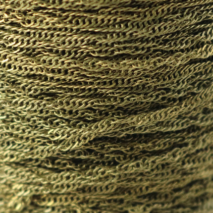 32 ft spool of Antique Brass Plated SOLDERED TWIST Twisted Rope Curb Chain - 1.8mm width Solder link - with Free Jumpring (50pcs)