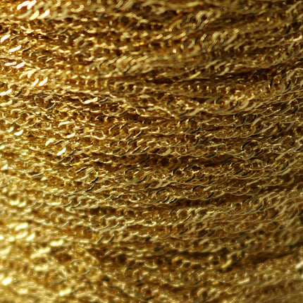 32 feet spool of Gold Plated SOLDERED TWIST Twisted Rope Curb Chain - 1.8mm width Solder link - with Free Jumpring (50pcs)