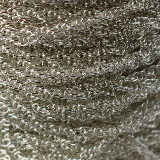 NEWnew 32 ft spool of Sterling Silver Plated SOLDERED ROPE Twisted Curb Chain - 2.0mm width Solder link -with Free Matching Jumpring(50pcs)