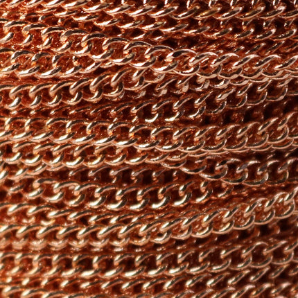 32 ft Copper (Bright Copper) Plated SOLDERED FACET sturdy Chunky - 2.7mm width Solder link - with Free Jumpring (50pcs) - 27CURB