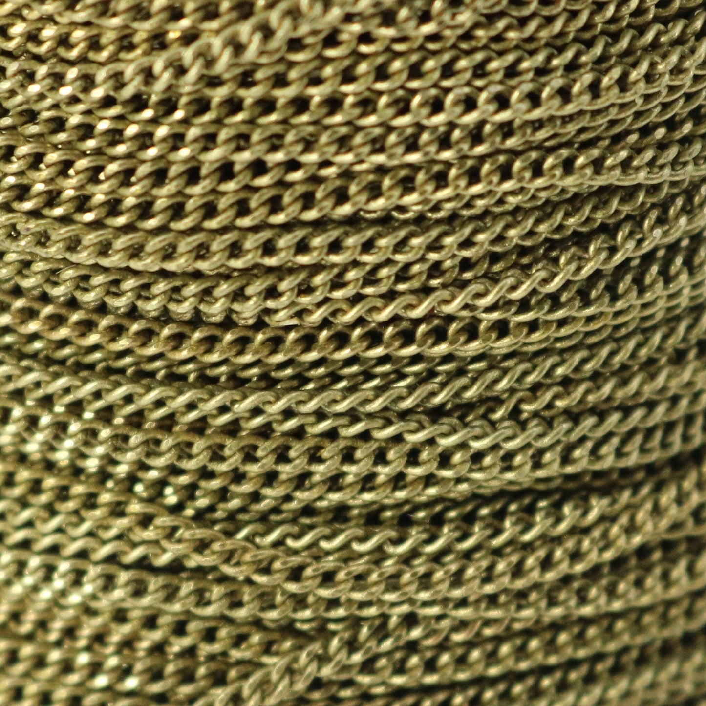 NEWnew 300 feet spool of Antique Brass Plated SOLDERED FACET Curb Chain - 2.3mm Solder link - with Free Jumpring (100pcs) - 2.3F