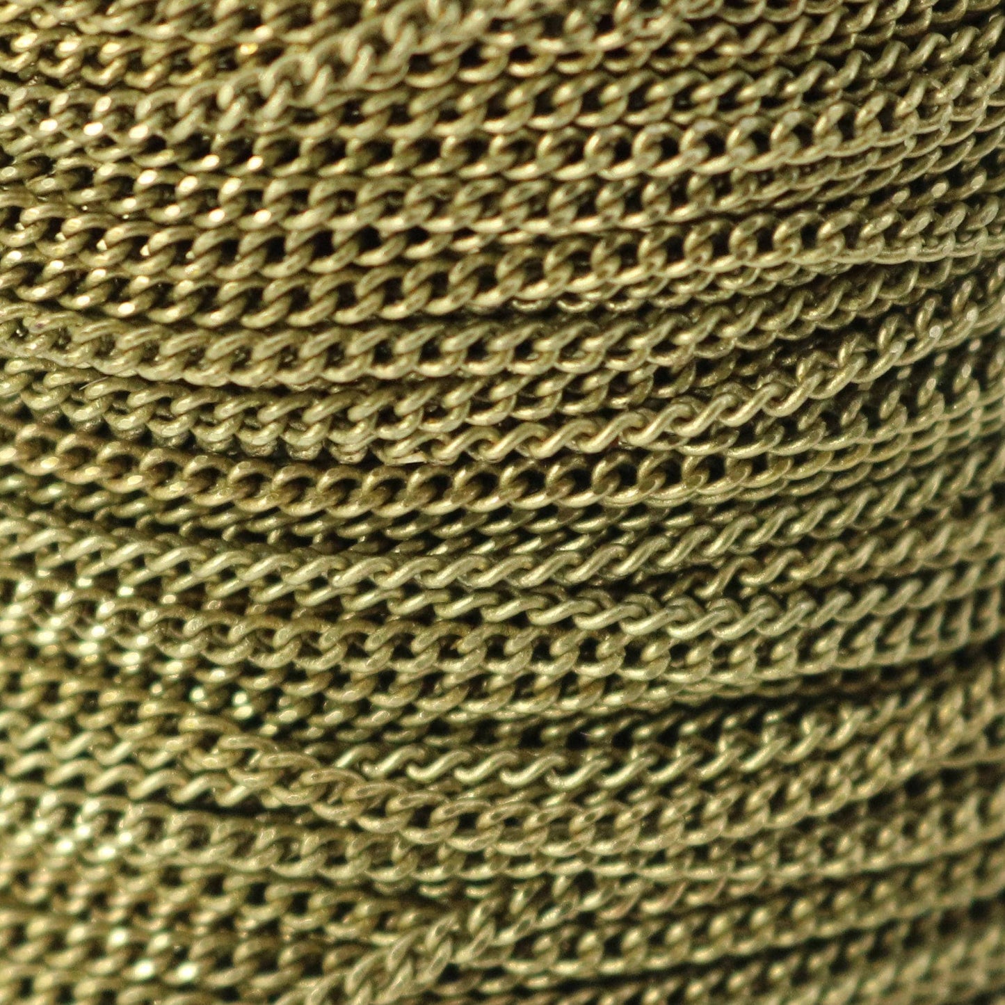100 feet spool of Antique Brass Plated SOLDERED FACET Curb Chain - 2.3mm Solder link - with Free Matching Jumpring (100pcs) - 2.3F
