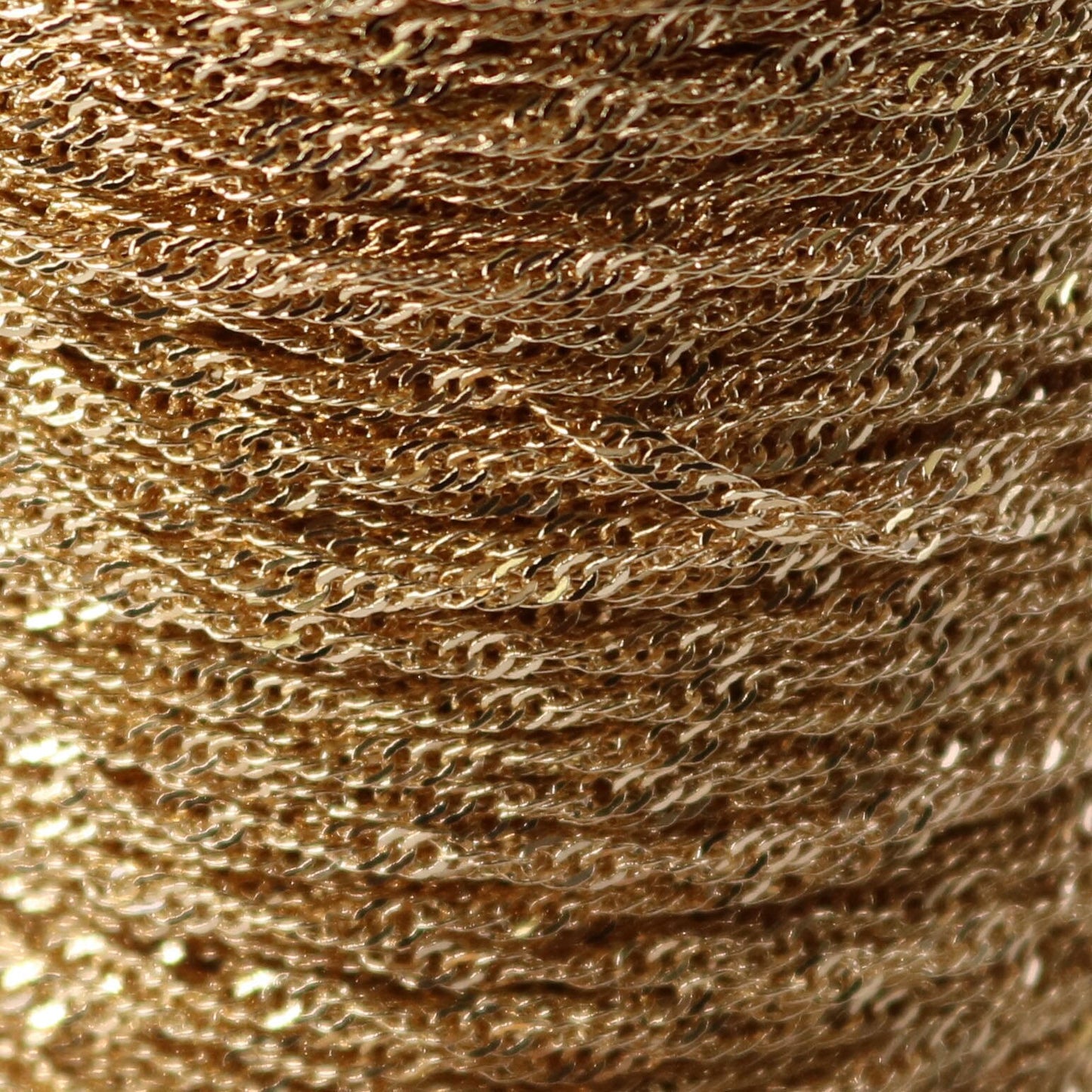 10 ft of Champagne Gold (Pinky Gold) Plated SOLDERED TWIST Twisted Rope Curb Chain - 1.8mm width Solder link - wt Free Jumpring (10 pcs)