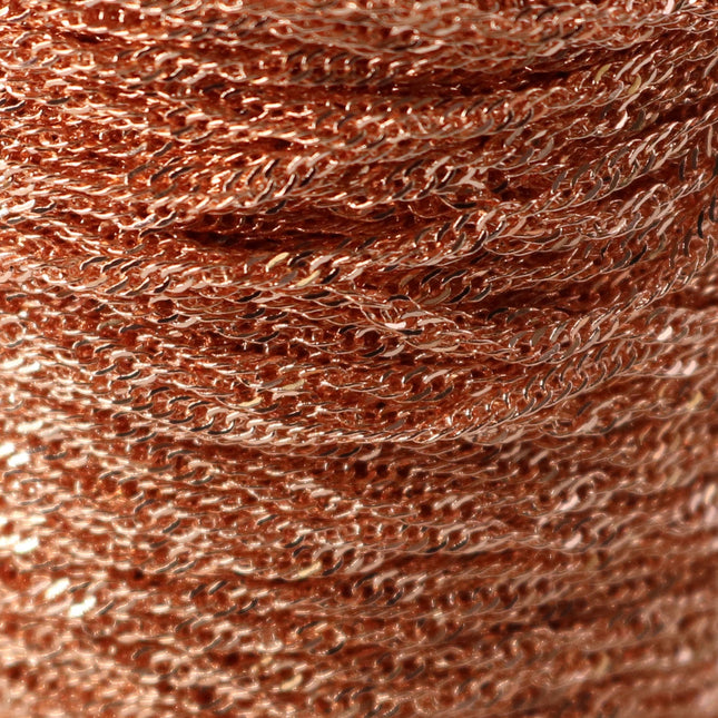 NEWnew 10 ft of Copper (Bright Copper) Plated SOLDERED TWIST Twisted Rope Curb Chain - 1.8mm width Solder link - w Free Jumpring (10pcs)