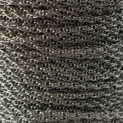 NEWnew 10  feet spool of Rhodium Plated SOLDERED ROPE Twisted Curb Chain - 2.0mm width Solder link - with Free Matching Jumpring (10 pcs)