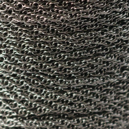NEWnew 100 feet spool of Gunmetal Plated SOLDERED ROPE Twisted Curb Chain - 2.0mm width Solder link - with Free Matching Jumpring (100 pcs)