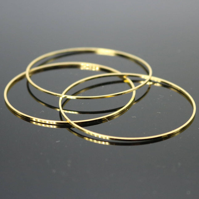 10 pcs Gold Ring Circle - 50mm x 1.2mm (2 inch) - 24K Gold Plated Ring Circle Link Connector Closed Jump Rings - ship from California USA