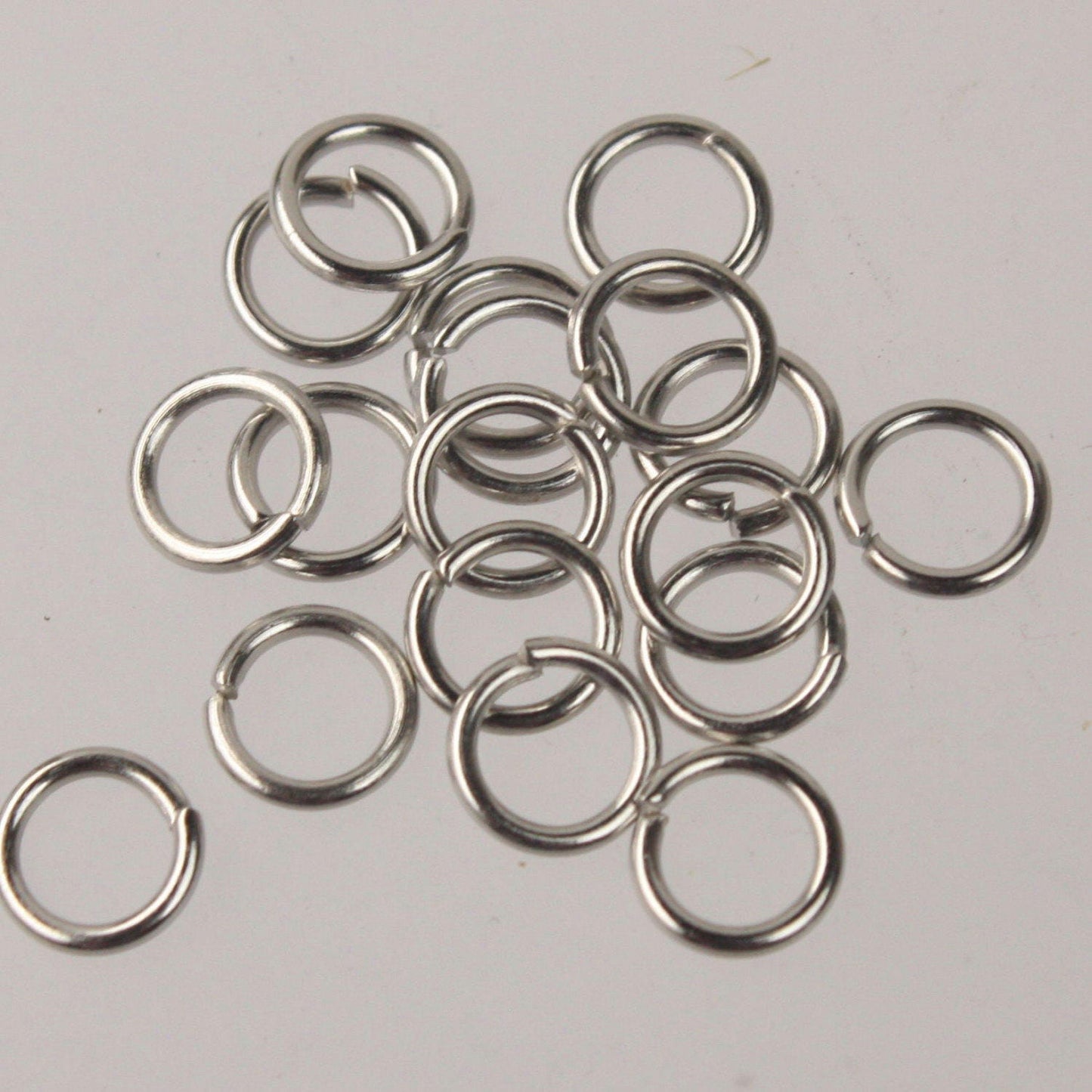 8mm Jump Rings, 100 pcs of Gunmetal Jump Rings / Jumprings - 8mm 16 gauge 1.2 mm Link Connector Open Jump Rings 12x8mm