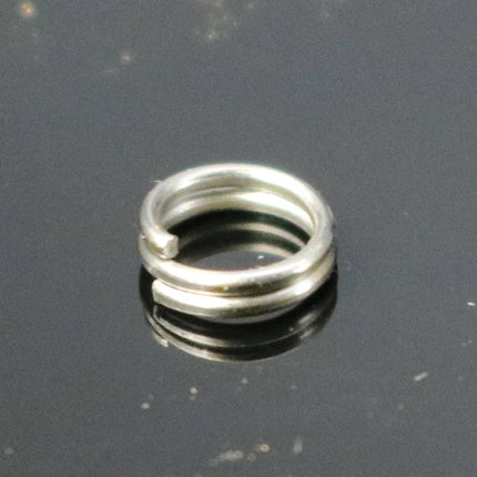6mm Stainless Steel Split Rings - Surgical Steel - 100 pcs - 6mm x 0.7mm - 1/4" x 21G