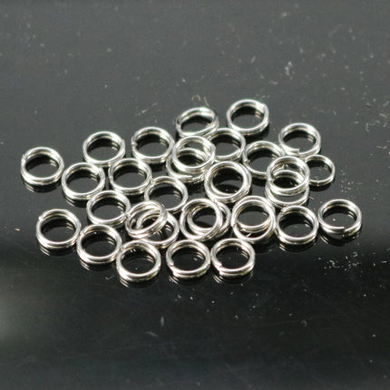 5mm Stainless Steel Split Rings - Surgical Steel - 100 pcs - 5mm x 0.5mm - 3/16" x 24G