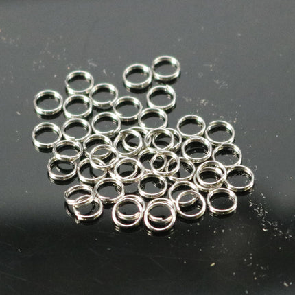 4mm Stainless Steel Split Rings - Thin Split Ring Surgical Steel - 100 pcs - 4mm x 0.4mm - 3/16" x 26G