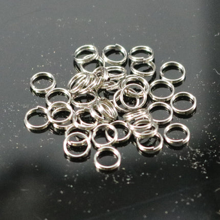 4mm 28G 28 gauge Stainless Steel Split Rings - Thin Surgical Steel - 100 pcs - 4mm x 0.3mm - 3/16" x 28G