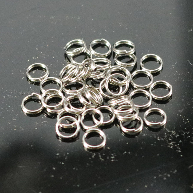 4mm 28G 28 gauge Stainless Steel Split Rings - Thin Surgical Steel - 100 pcs - 4mm x 0.3mm - 3/16" x 28G