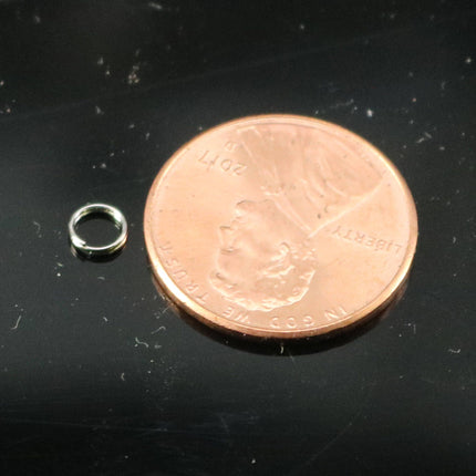 4mm 28G 28 gauge Stainless Steel Split Rings - Thin Surgical Steel - 100 pcs - 4mm x 0.3mm - 3/16" x 28G