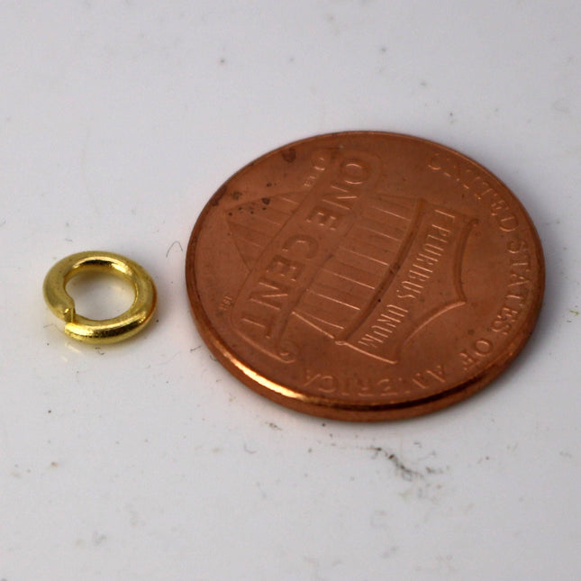 Anti Tarnish FREE ROSE Gold Plated - 100 pcs of 6mm 18G 18 Gauge 1.0mm Thick Jump Rings - Jump Ring 6x1.0mm FLAT Cut Bulk Open - AT10x6