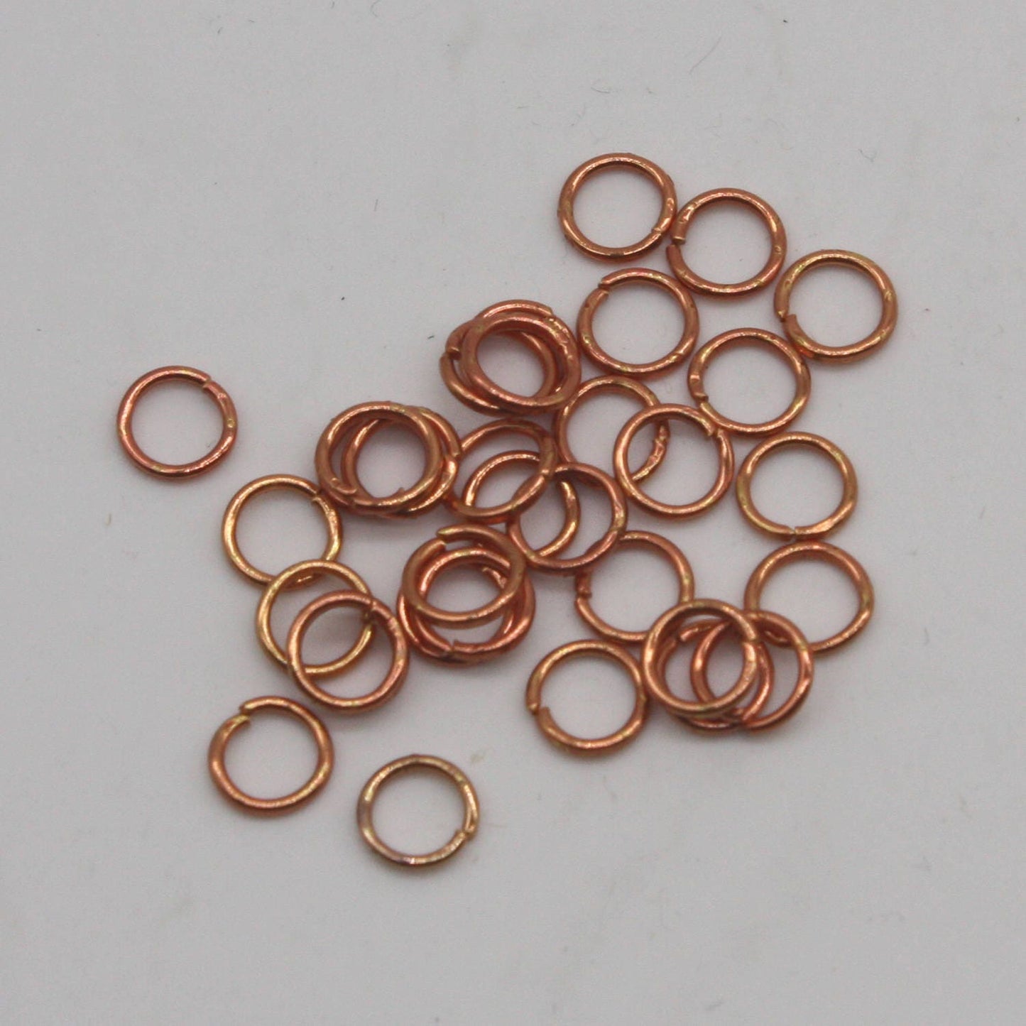 Anti Tarnish FREE Copper Plated - 100 pcs of 5mm 20G 20 Gauge 0.8mm Thick Jump Rings - Jump Ring 5x0.8mm FLAT Cut Bulk Open - AT8x6