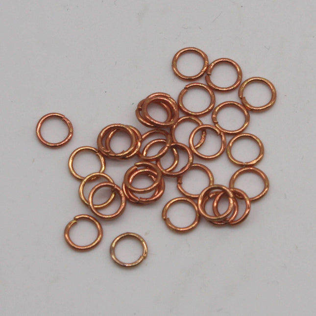 Anti Tarnish FREE Copper Plated - 100 pcs of 5mm 20G 20 Gauge 0.8mm Thick Jump Rings - Jump Ring 5x0.8mm FLAT Cut Bulk Open - AT8x6