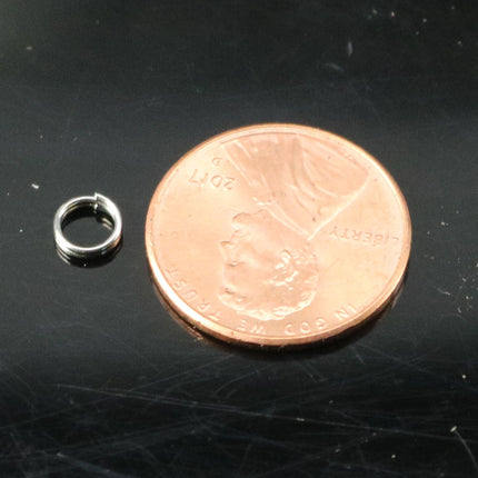 4.5mm Stainless Steel Split Rings - Surgical Steel - 100 pcs - 4.5mm x 0.5mm - about 3/16" x 24G