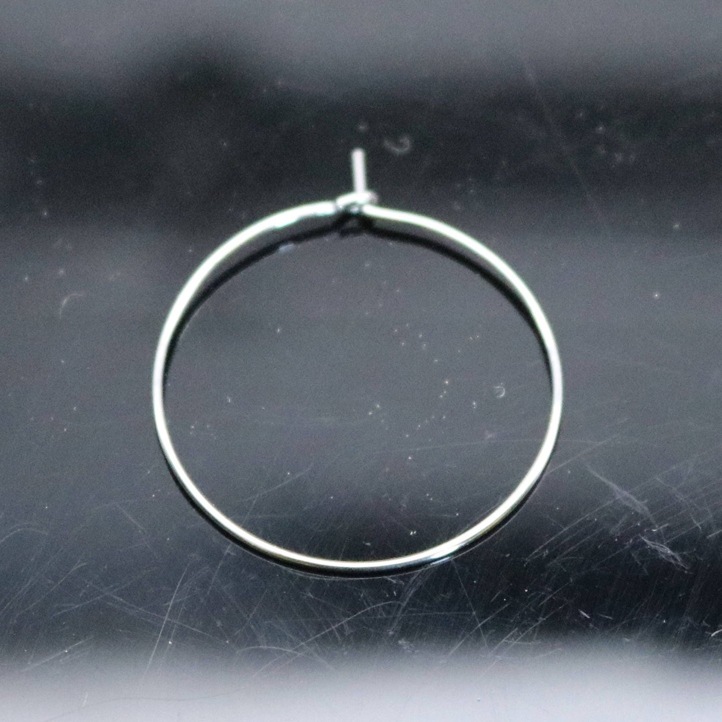 NEW 24 pcs - 25mm 1 inch STAINLESS Steel Wine Glass Hoops Simple Hoop Earwires Earrings - Ship from California Bay Area USA