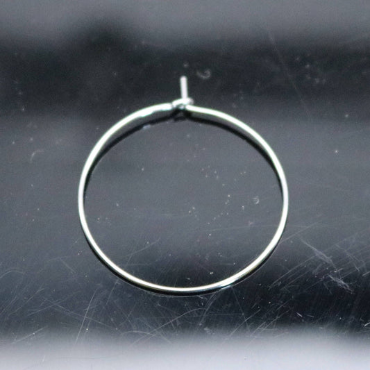NEW 24 pcs - 25mm 1 inch STAINLESS Steel Wine Glass Hoops Simple Hoop Earwires Earrings - Ship from California Bay Area USA