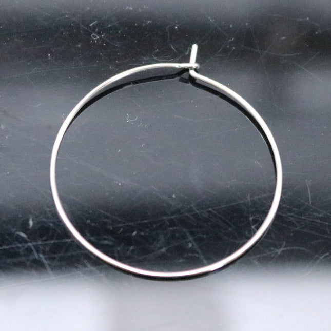 NEW 24 pcs - 30mm 1 3/16 inch STAINLESS Steel Wine Glass Hoops Simple Hoop Earwires Earrings - Ship from California Bay Area USA