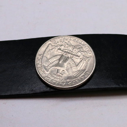 1 inch x 84" Black Genuine Leather Strap - Premium Quality Real Leather - 7 Feet Long - 1 Inch / 25mm Flat Strip