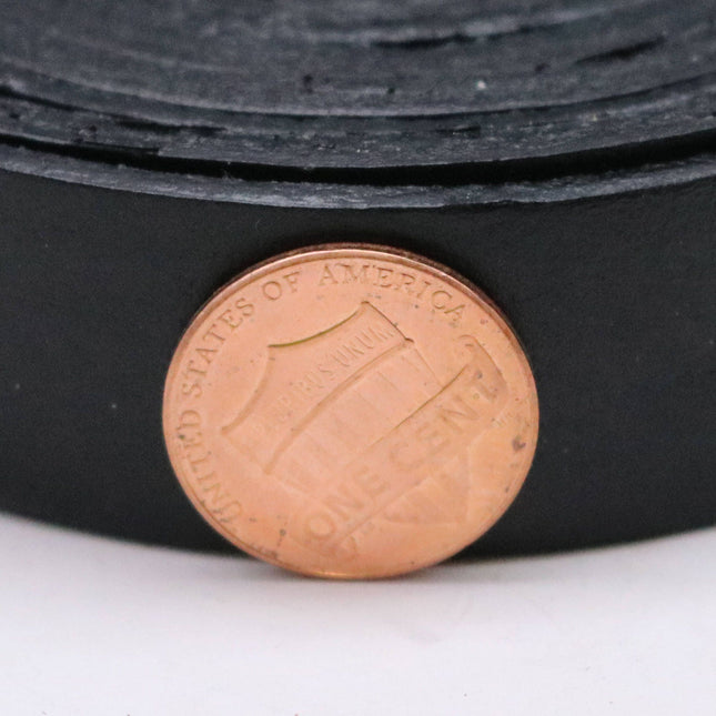 13/16 inch 20mm x 84" Black Genuine Leather Strap - Premium Quality Real Leather - 7 Feet Long - 13/16 Inch / 20mm Flat Strip