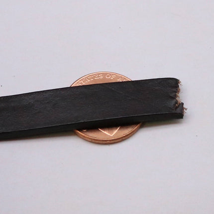 3/8 inch 10mm x 84" Dark Brown Genuine Leather Strap - Premium Quality Real Leather - 7 Feet Long - 3/8 Inch / 10mm Flat Strip