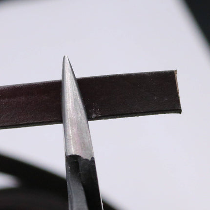 3/8 inch 10mm x 84" Dark Brown Genuine Leather Strap - Premium Quality Real Leather - 7 Feet Long - 3/8 Inch / 10mm Flat Strip