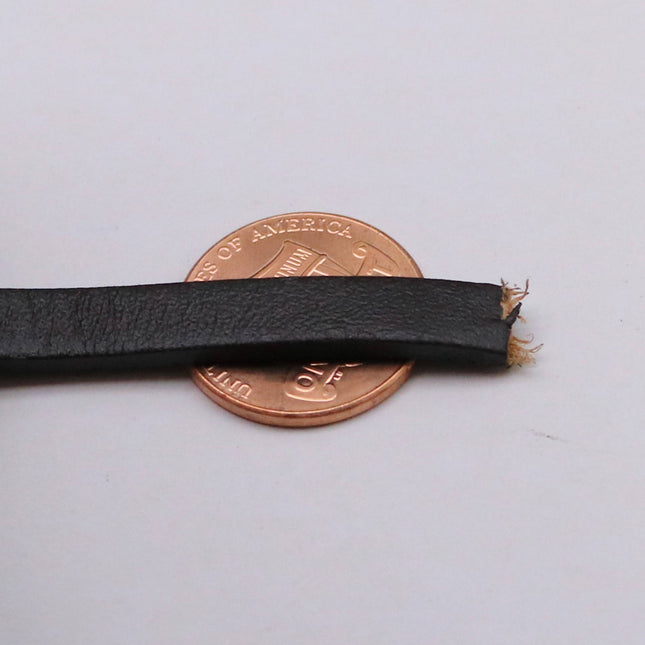 1/4 inch 6mm x 84" Dark Brown Genuine Leather Strap - Premium Quality Real Leather - 7 Feet Long - 1/4 Inch / 6mm Flat Strip
