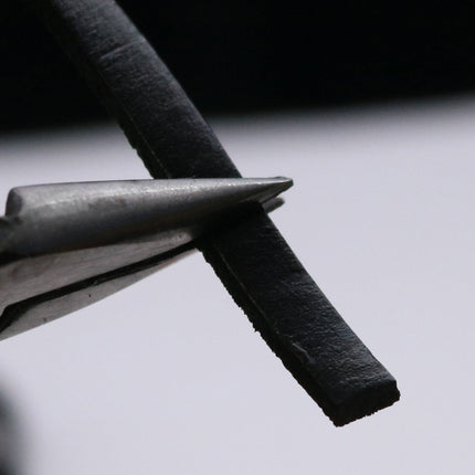 1/4 inch 6mm x 84" Black Genuine Leather Strap - Premium Quality Real Leather - 7 Feet Long - 1/4 Inch / 6mm Flat Strip