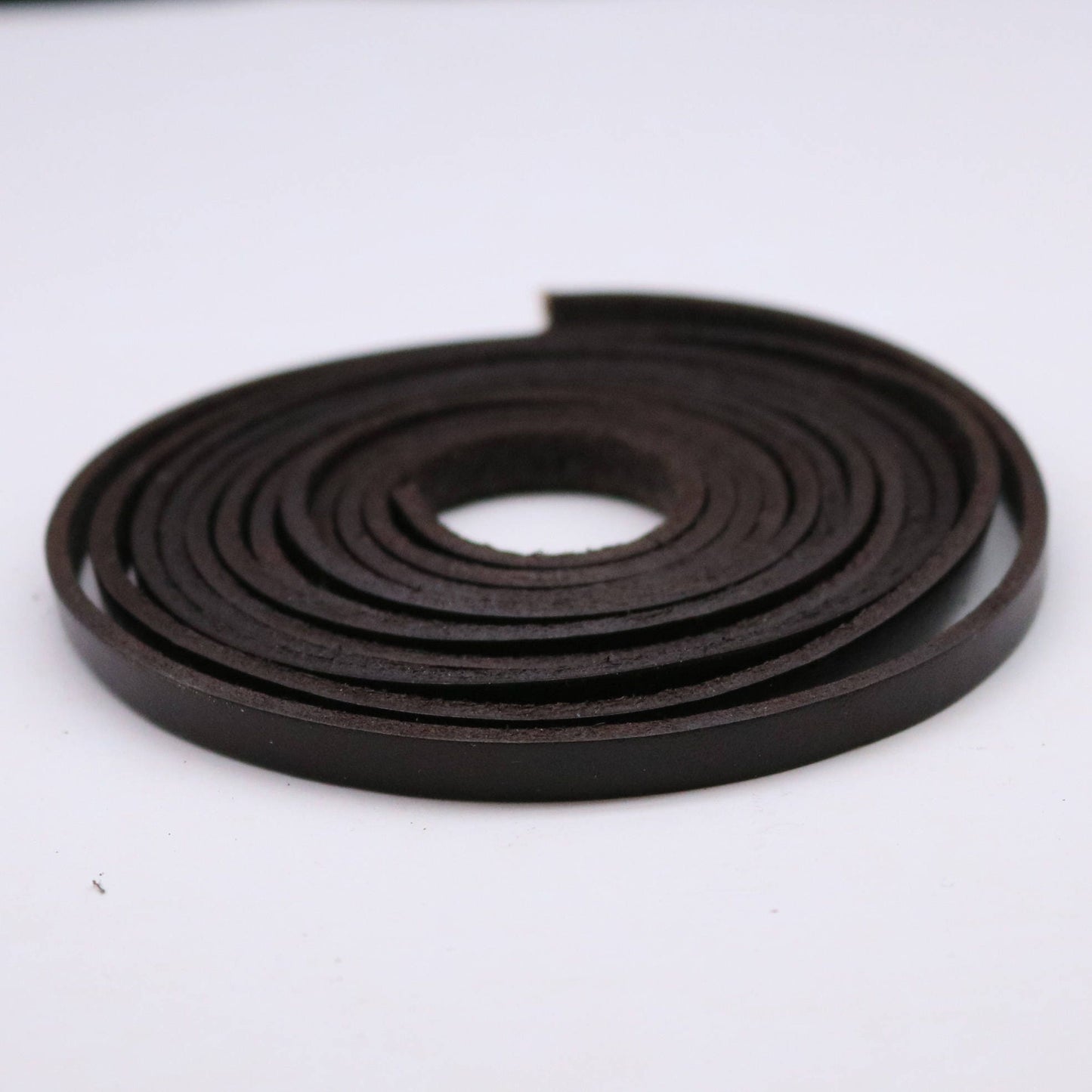 10 yard of 1/4 inch 6mm Dark Brown Genuine Leather Strap - Premium Quality Real Leather - 30 Feet Long - 1/4 Inch / 6mm Flat Strip -Ship USA